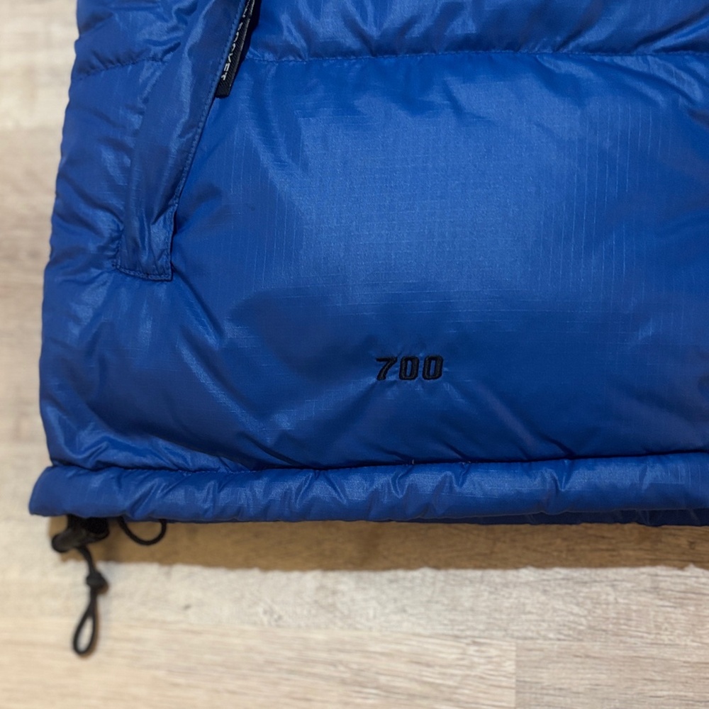 The North Face Nuptse 700-Fill Down Vest Mens Medium Blue Black Puff - Picture 4 of 11